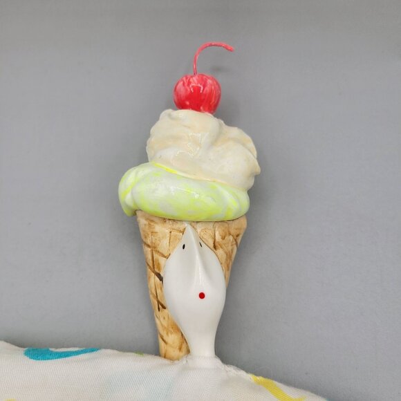 SERGE Poupee Millet Original Doll Floral Body Ice Cream Cone Hat Cherry on Top - Picture 2 of 9